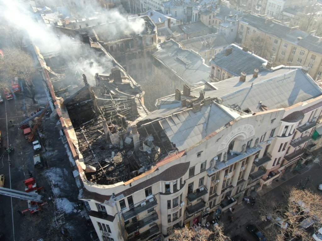 Дом Асвадурова, 14 декабря 2019. После пожара