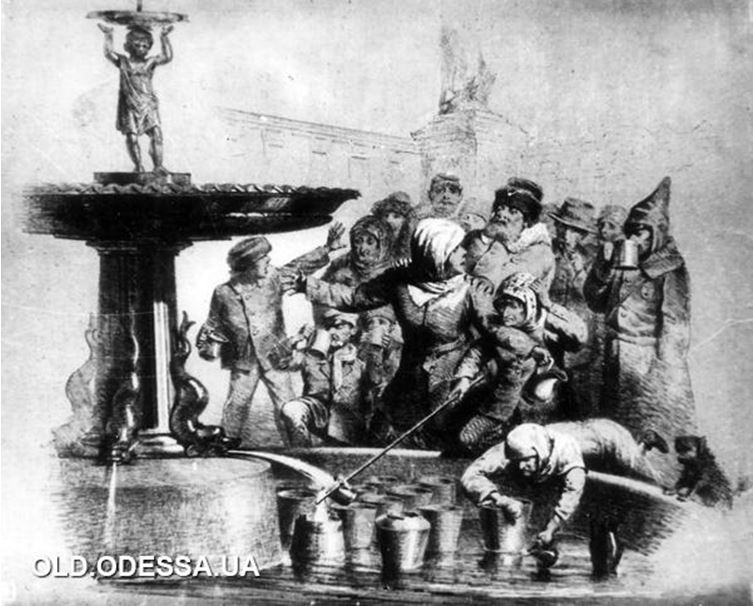 Еще один рисунок первого фонтана Одессы